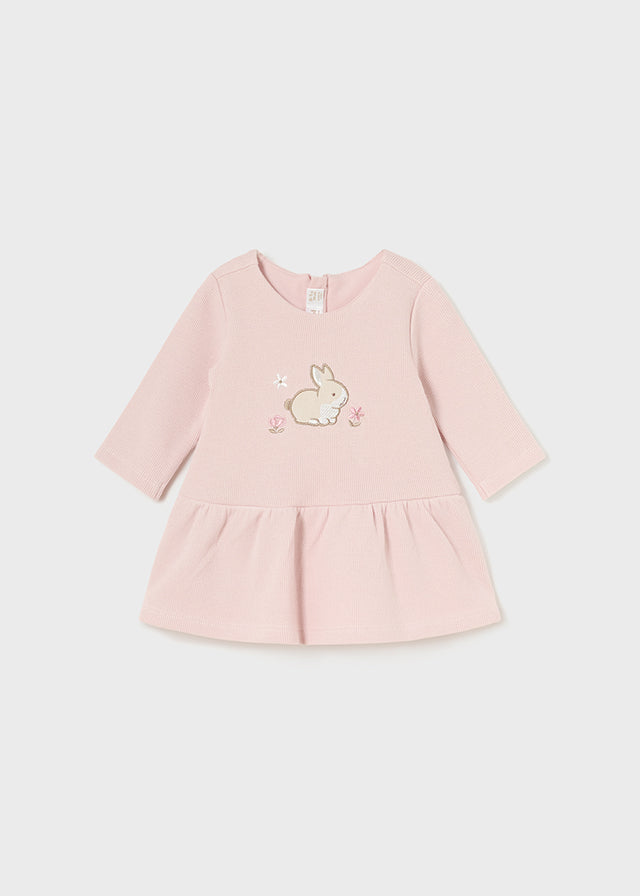 Vestito Rosa Neaonta con Gilet e Pinza