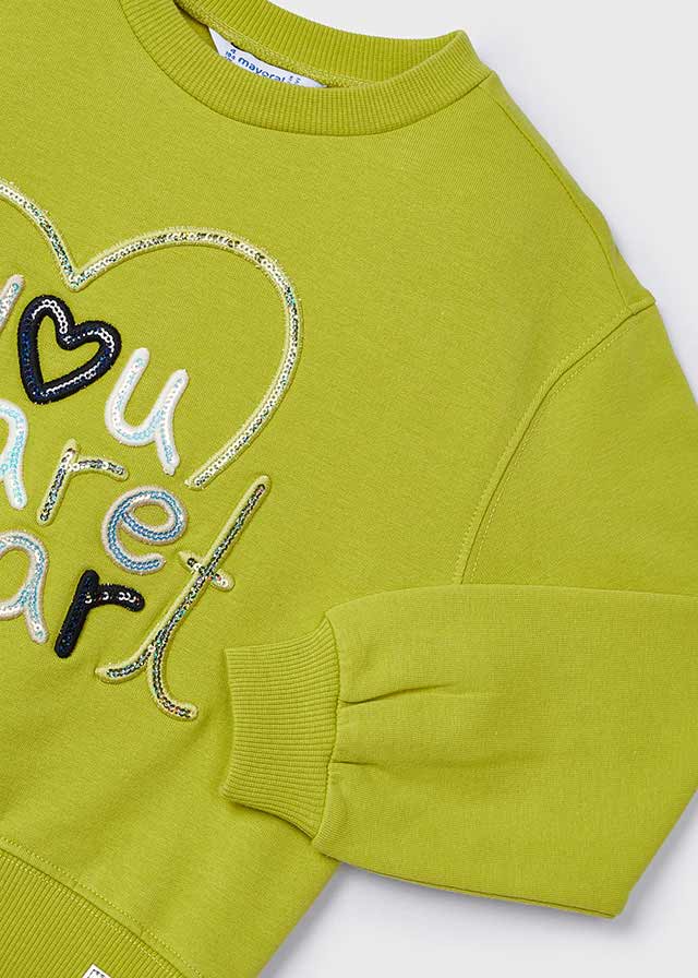 Felpa Girocollo Verde You Are Art