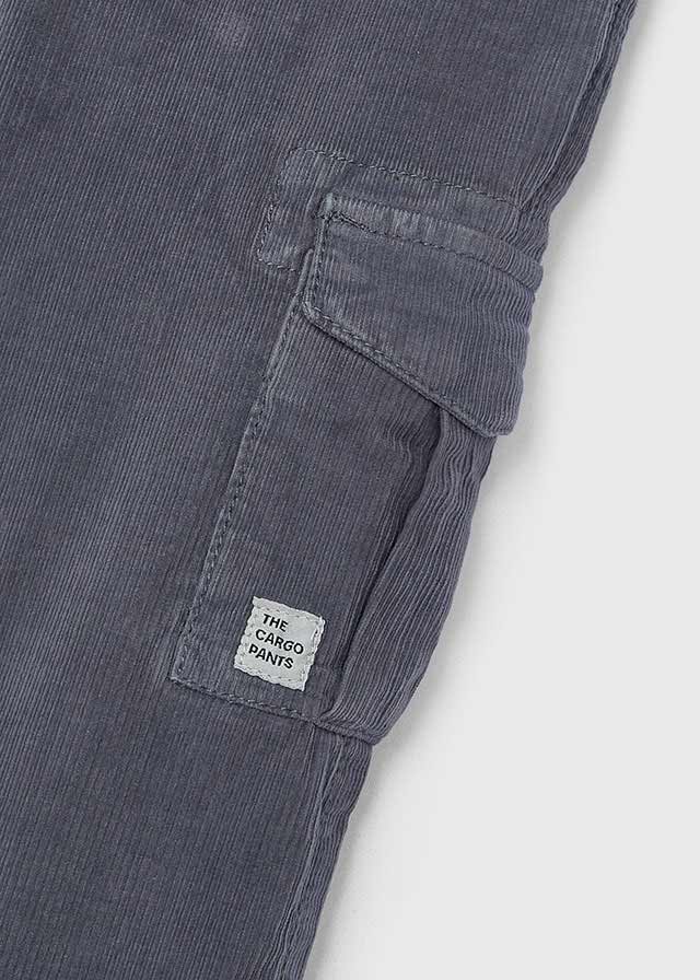 Pantalone Grigio Cargo Panno