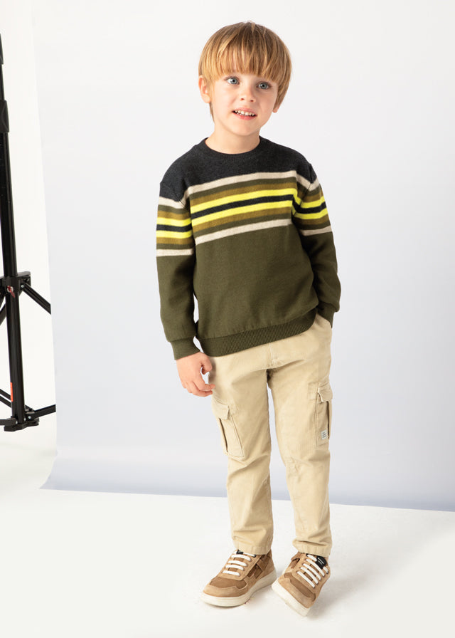 Pantalone Cargo Panno Beige