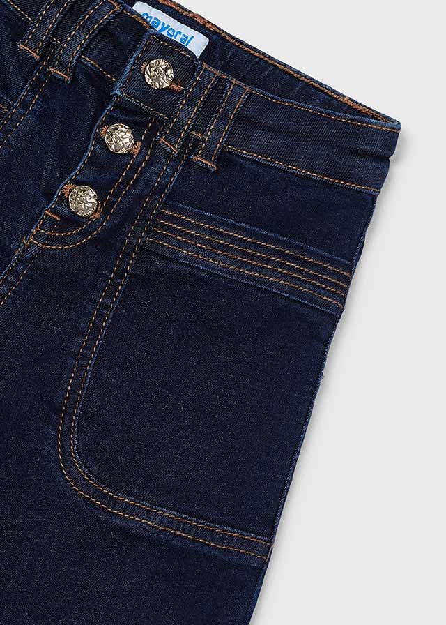 Pantalone Wide Leg Blu Denim Scuro