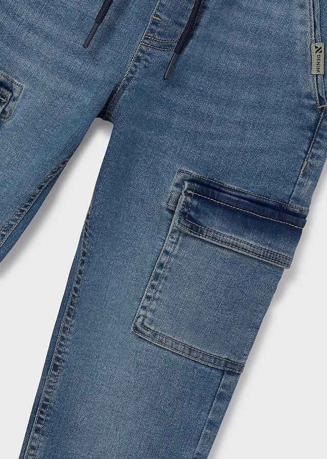 Pantalone Cargo Denim Jogger