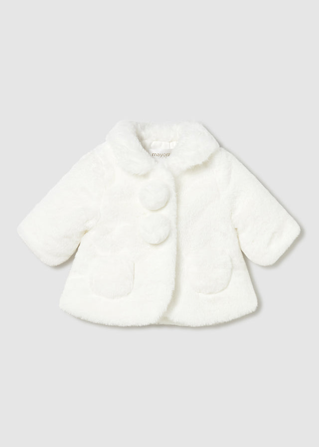 Cappotto Pelliccia Ecru