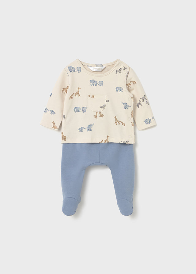 Completo Cuffia Stampata Blue