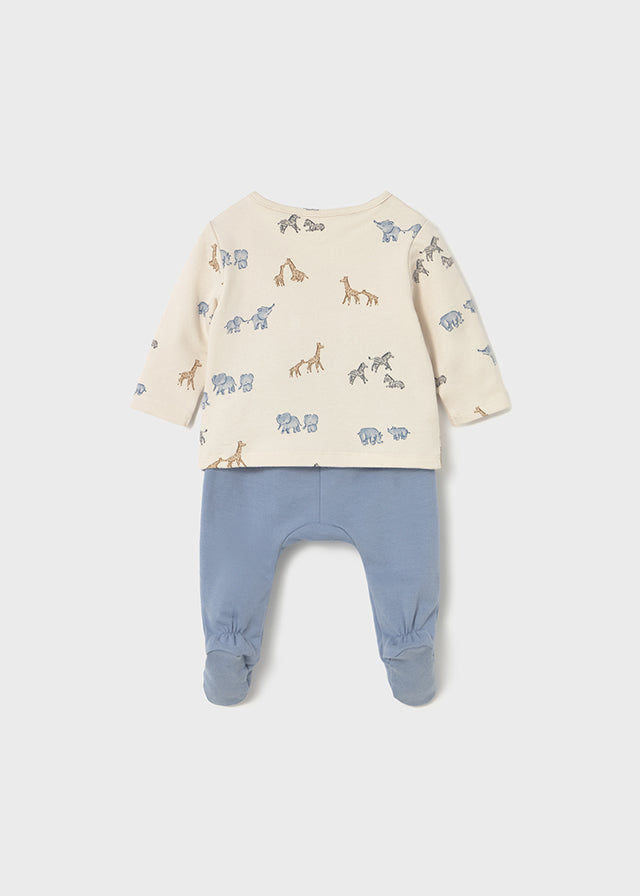 Completo Cuffia Stampata Blue
