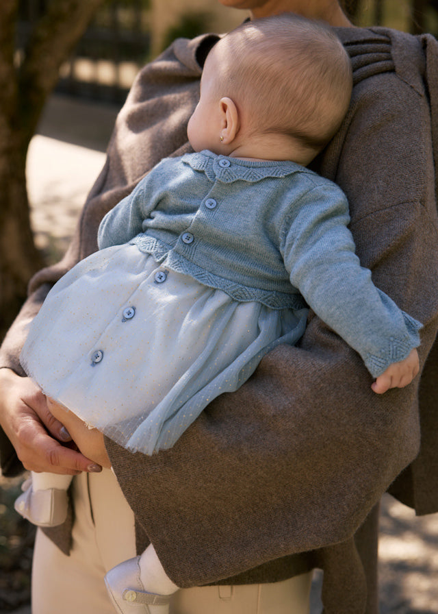 Vestito Tricot E Tulle Luna