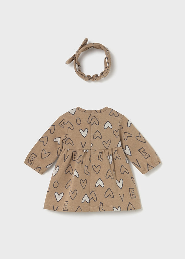 Vestito E Fascia Jacquard Arachide