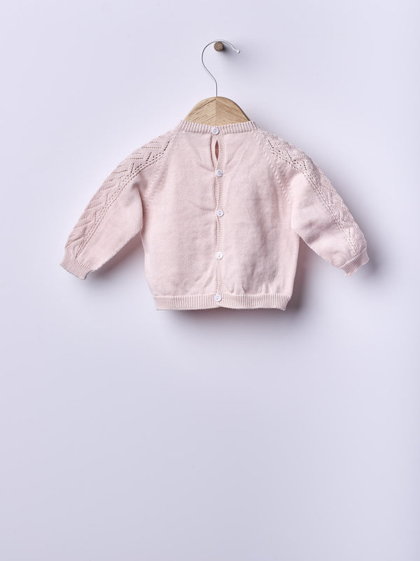Maglioncino Treccia Rosa