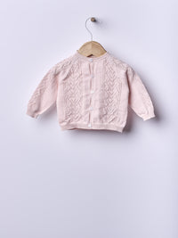 Cardigan Rosa Treccia