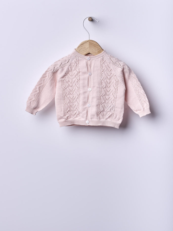 Cardigan Rosa Treccia