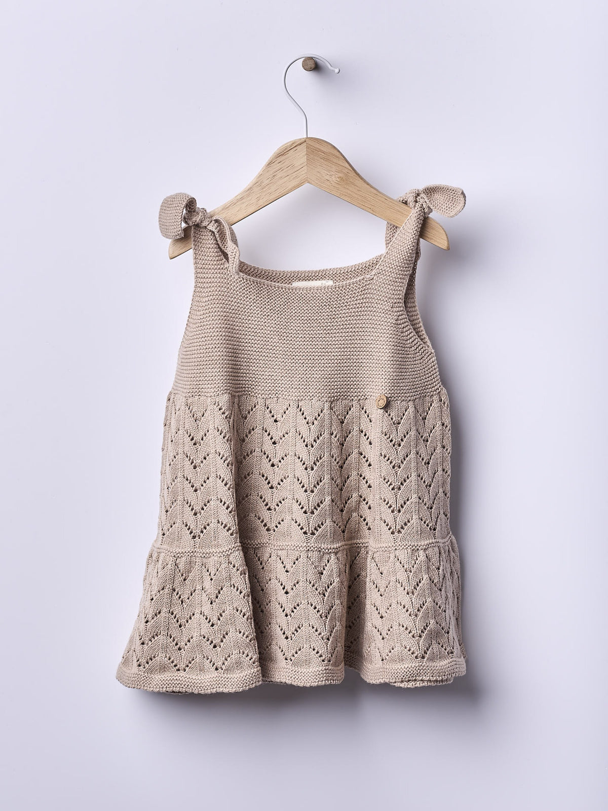 Vestito Beige In Cotone Organico