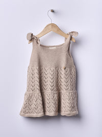 Vestito Beige In Cotone Organico