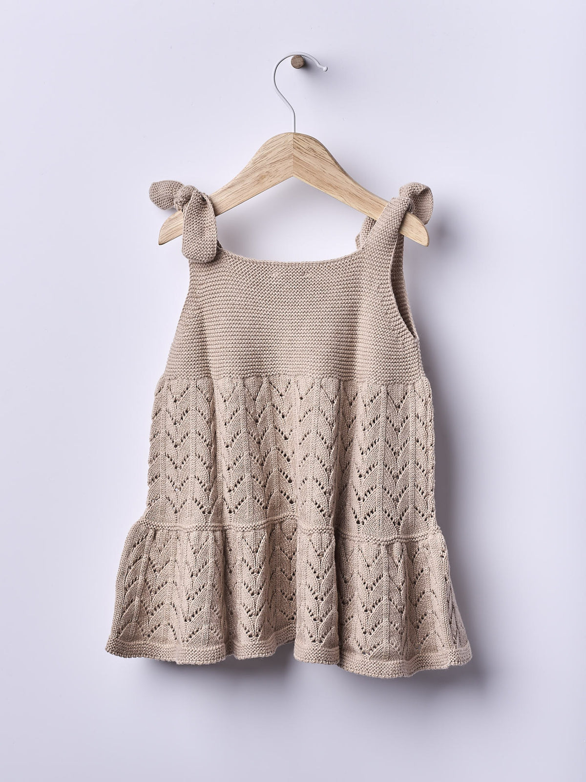 Vestito Beige In Cotone Organico