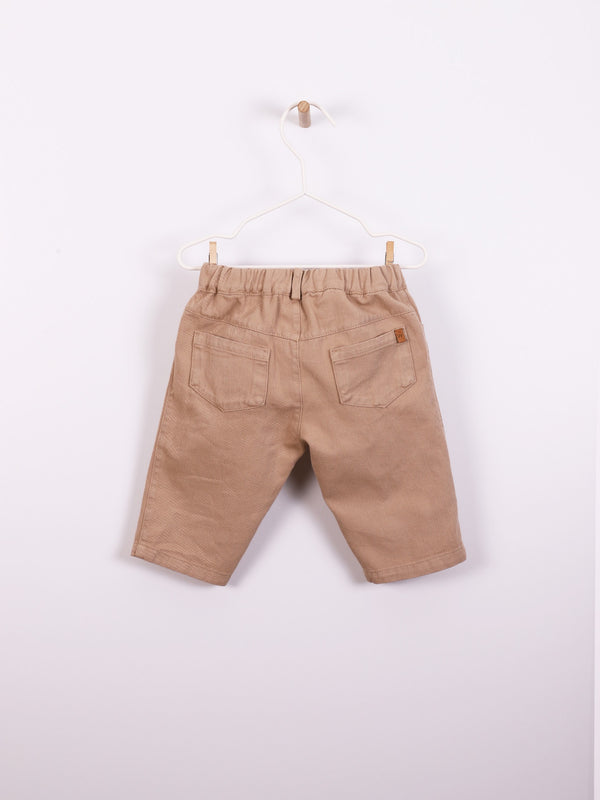 Pantalone Beige In Cotone Organico