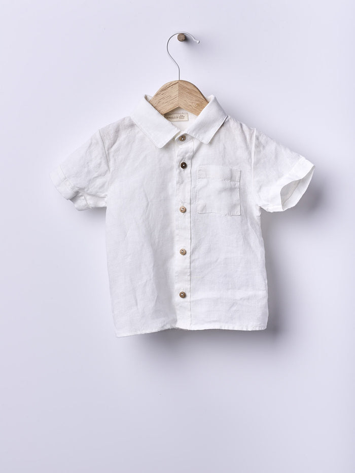 Camicia Bianca In Lino