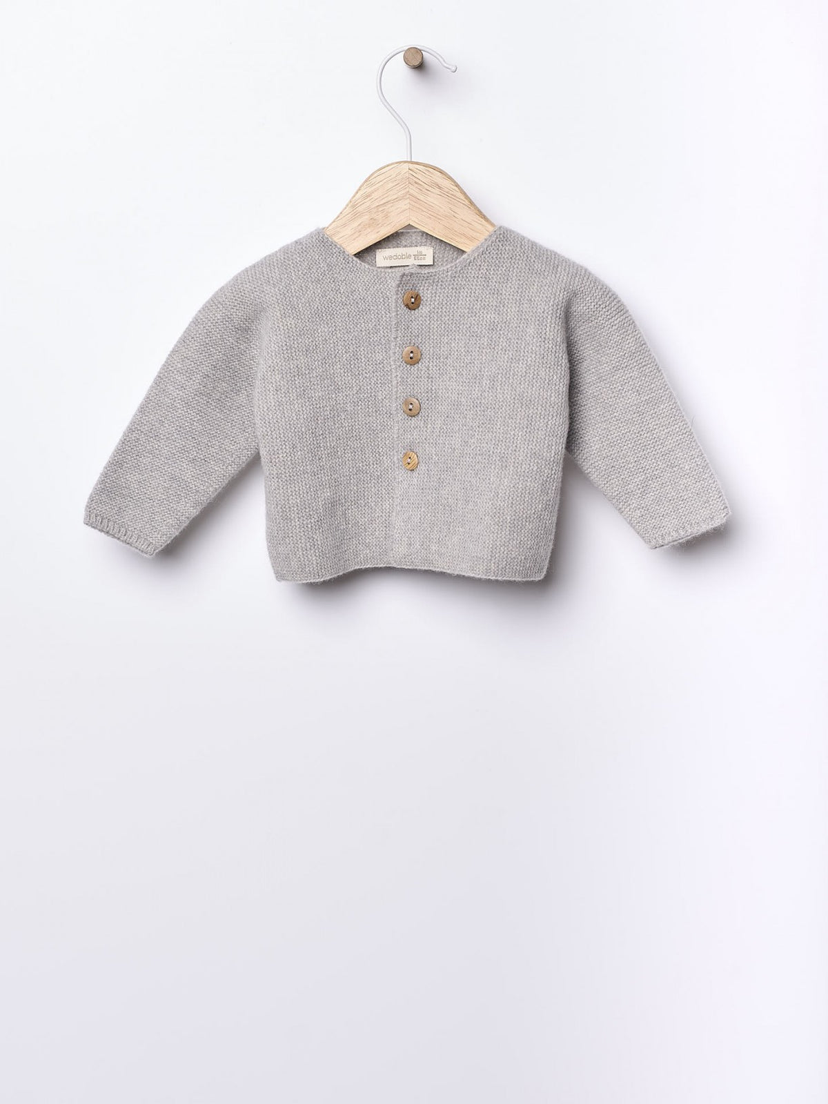 Golfinoin Lana Mezzo Aperto Grigio Chiaro