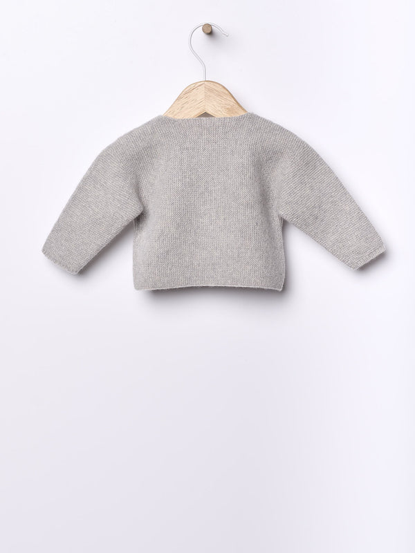 Golfinoin Lana Mezzo Aperto Grigio Chiaro