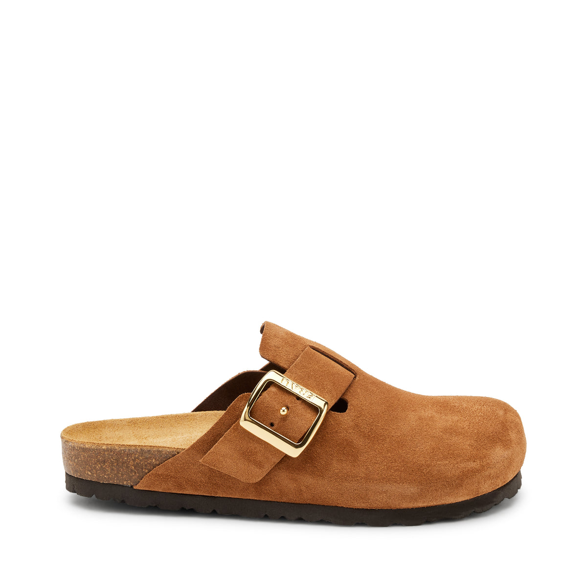 Sandalo Sabot In Camoscio Marrone