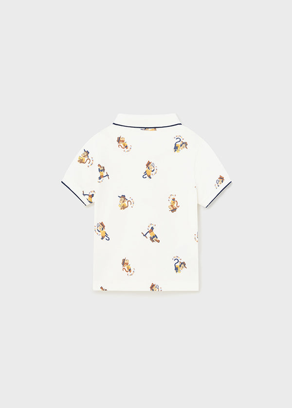 Polo Bianca Colletto Coreana