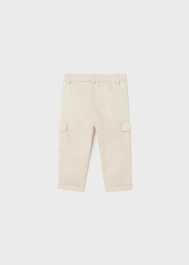 Pantalone Cargo Slim Beige