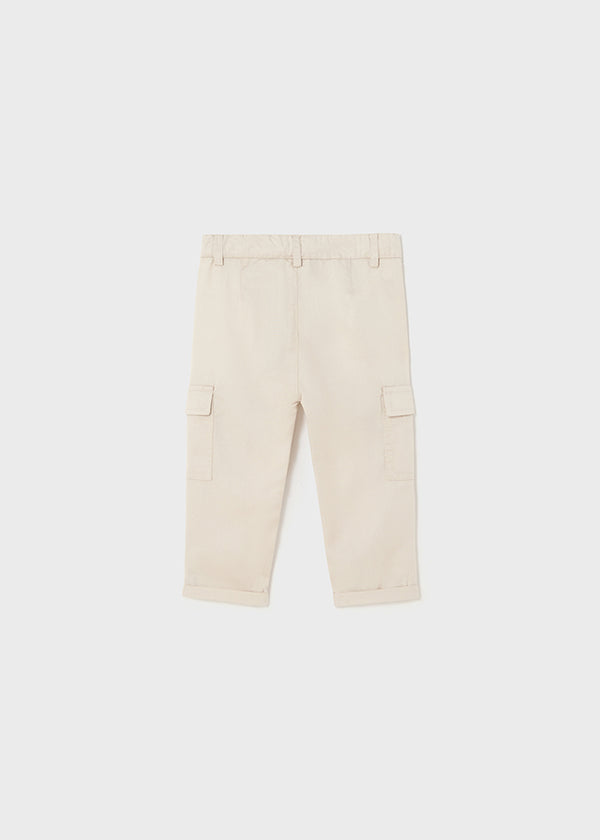 Pantalone Cargo Slim Beige