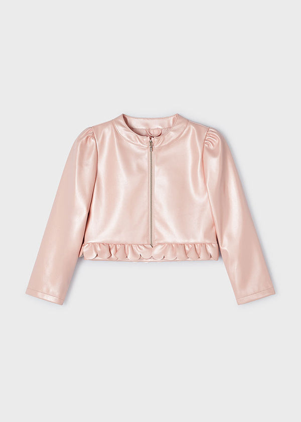 Giacca Rosa Zip Luce