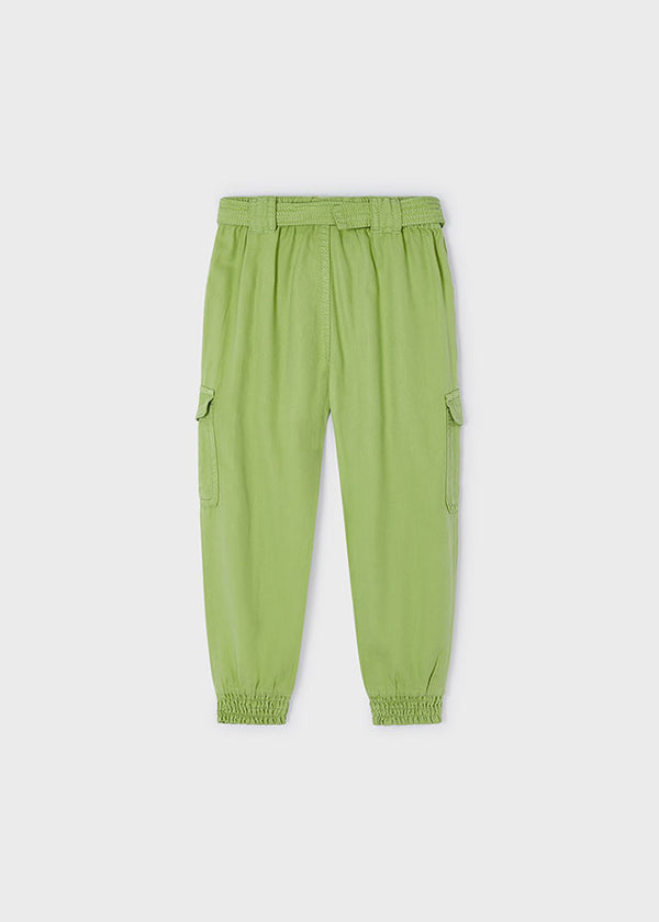 Pantalone Lungo Verde Cotone Tencel
