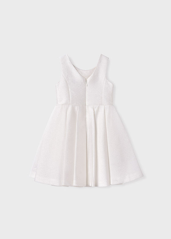 Vestito Cerimonia Fantasia Brillante Bianco