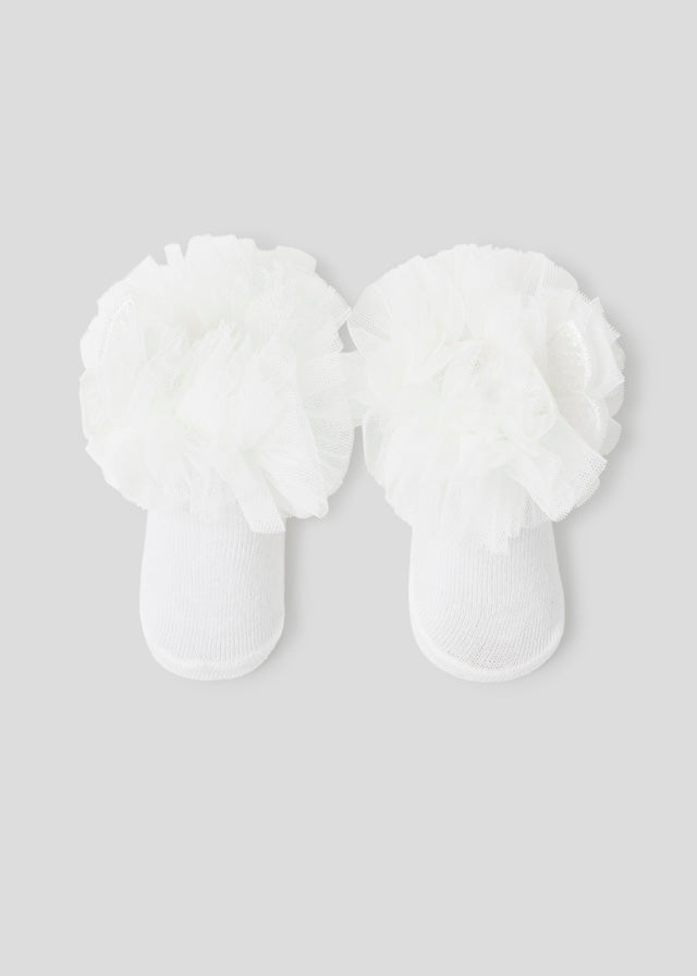 Set Calzini Con Cerchietto Bianco