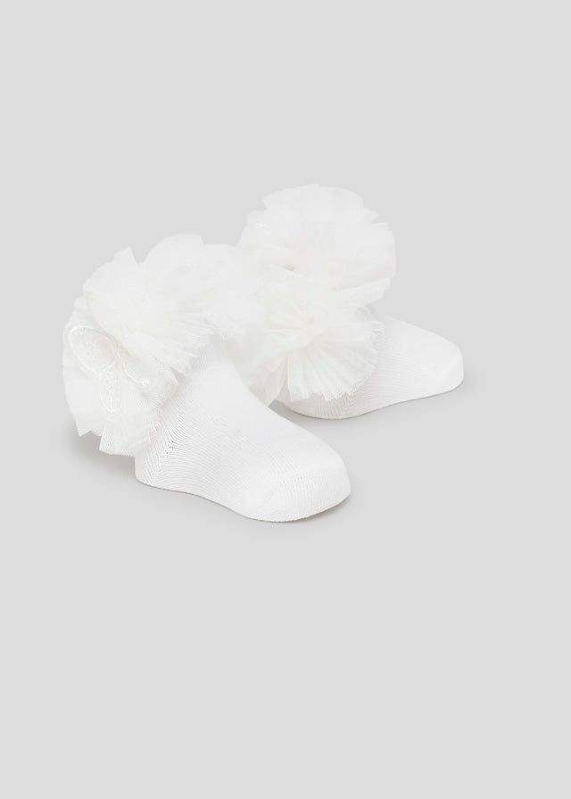 Set Calzini Con Cerchietto Bianco