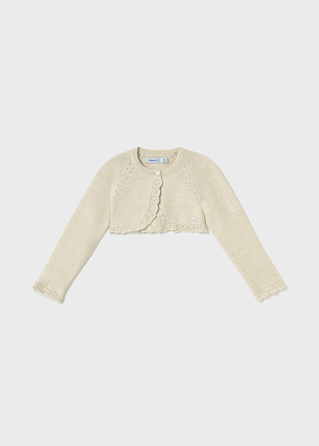 Bolerino Tricot Basico Beige