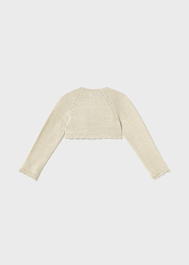 Bolerino Tricot Basico Beige