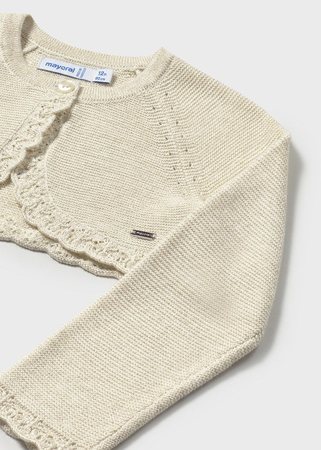 Bolerino Tricot Basico Beige