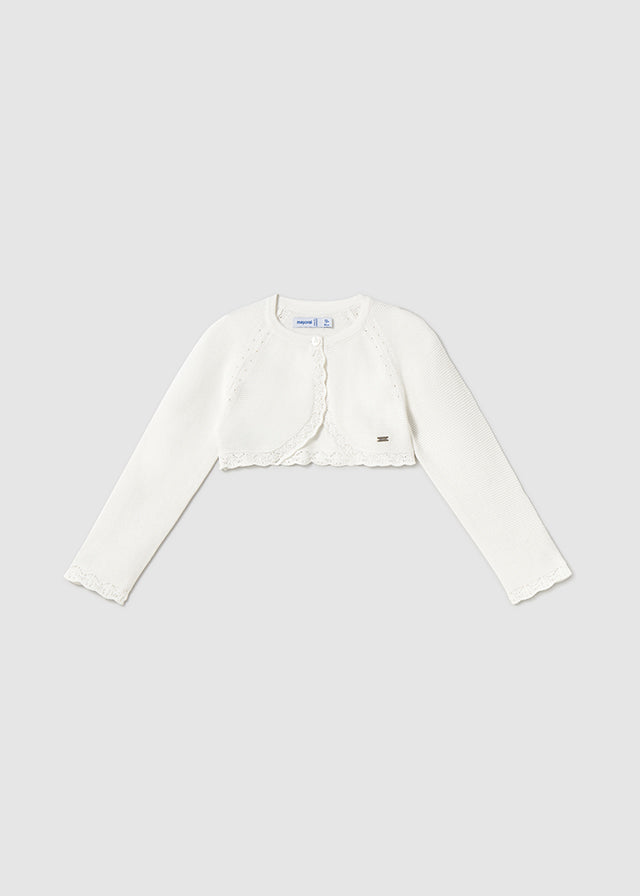 Bolerino Tricot Basico Ecru
