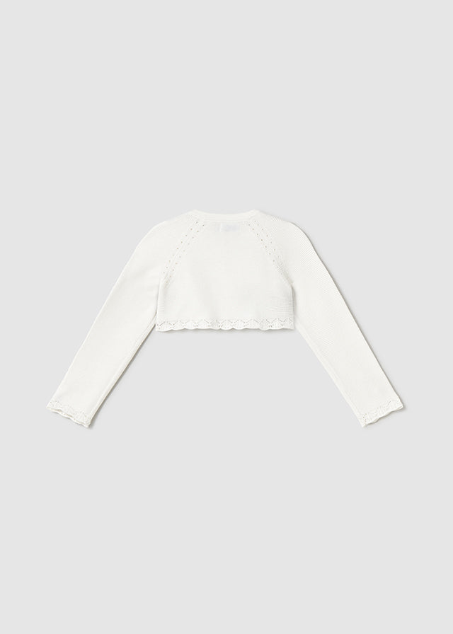 Bolerino Tricot Basico Ecru