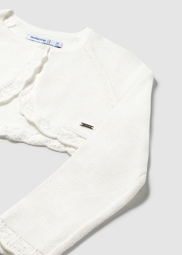 Bolerino Tricot Basico Ecru