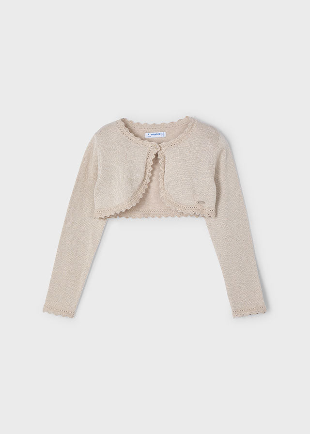 Bolerino Tricot Basico Beige