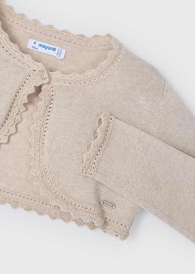 Bolerino Tricot Basico Beige