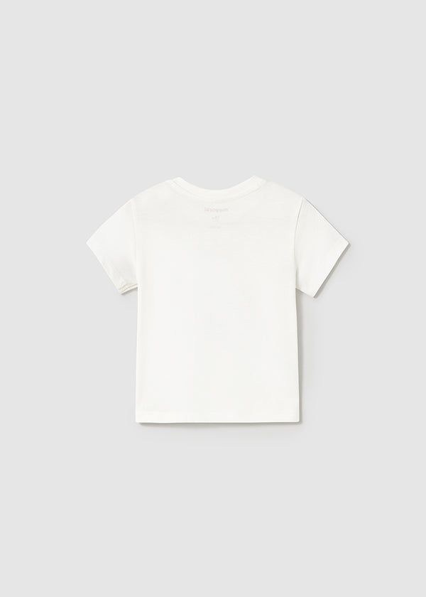 Maglietta Corta Macchina Panna