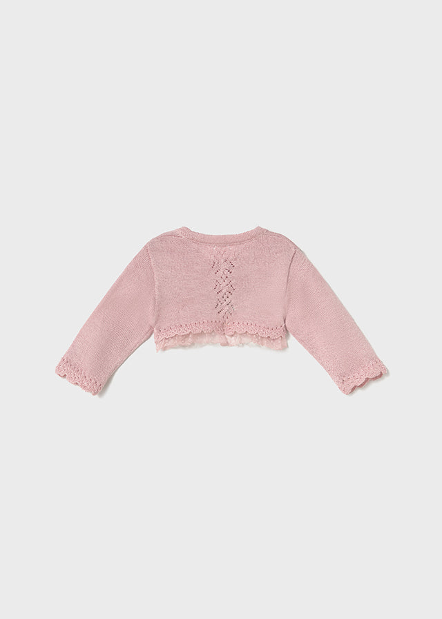 Cardigan Cerimonia Rosa Baby