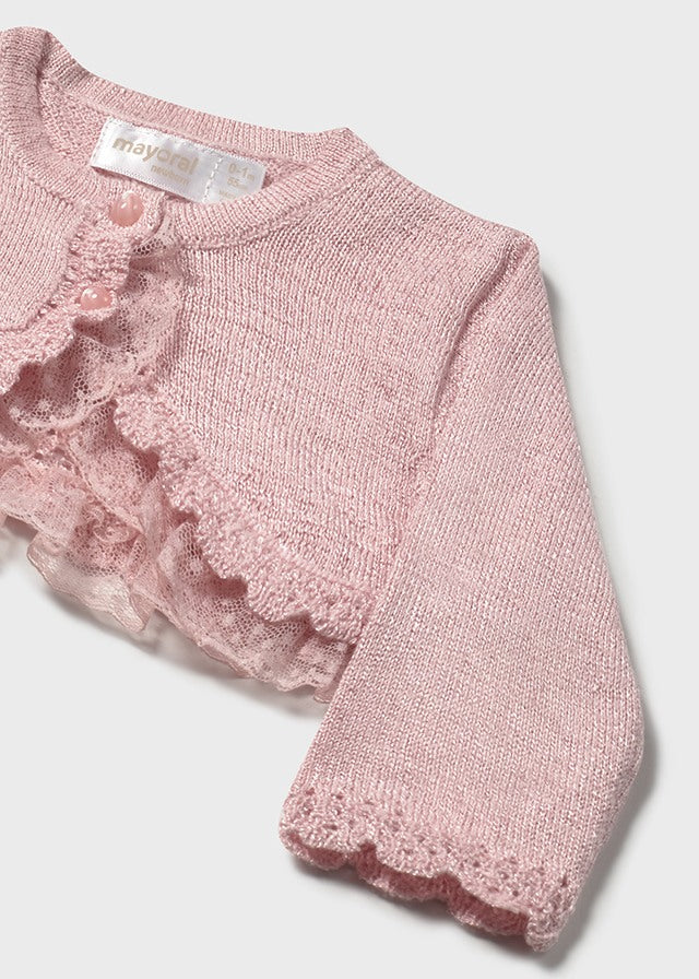 Cardigan Cerimonia Rosa Baby