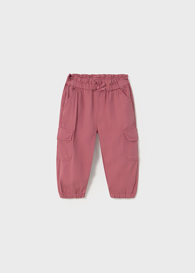 Pantalone Lungo Cargo Rosa