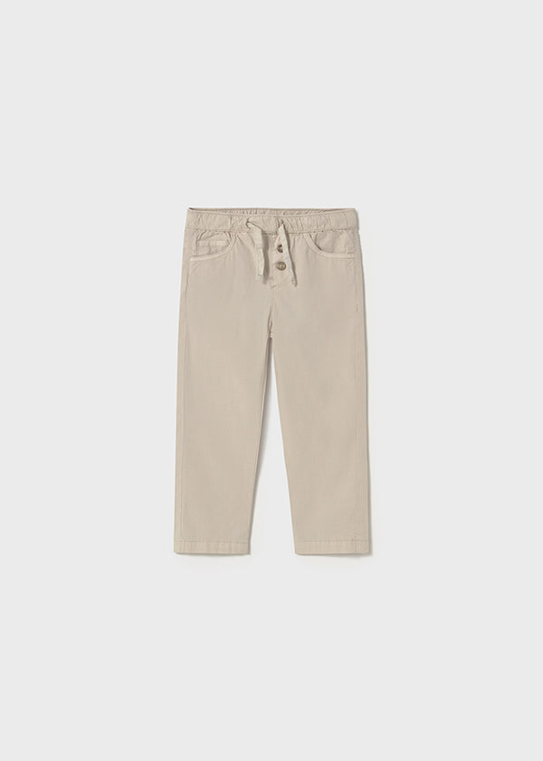 Pantalone Popeline Elastan Bianco