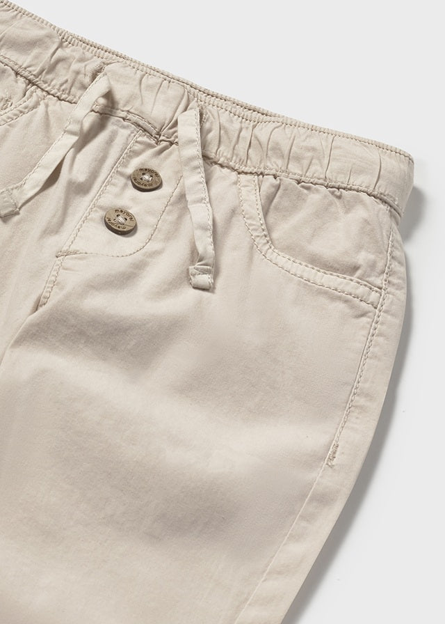 Pantalone Popeline Elastan Bianco