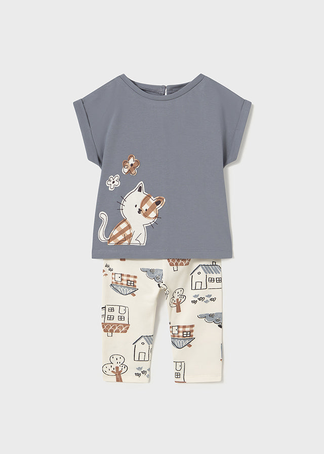 Completo Leggings Stampato Liquirizia