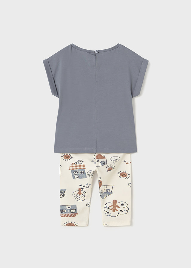 Completo Leggings Stampato Liquirizia