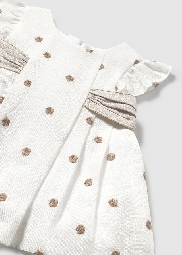 Vestito Ricamato Panna