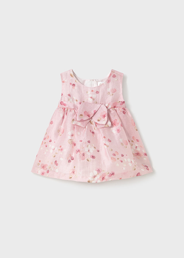 Vestito Stampa Cerimonia Rosa Baby