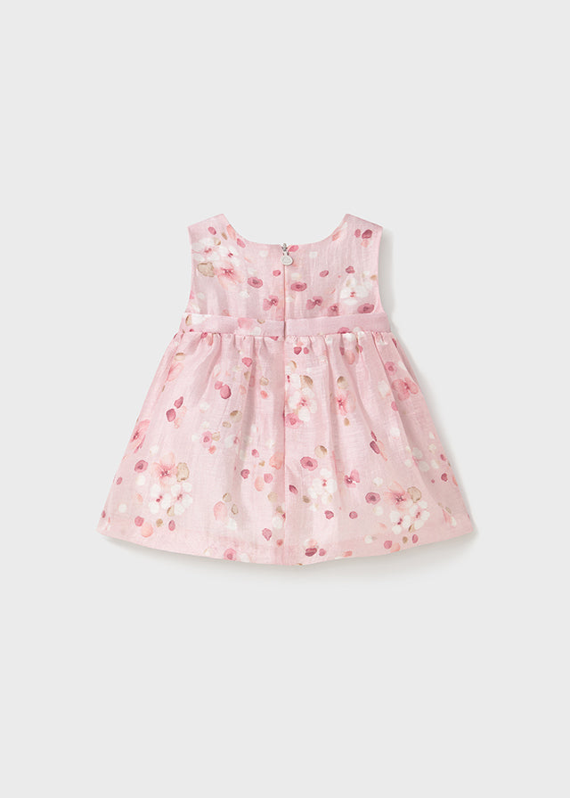 Vestito Stampa Cerimonia Rosa Baby