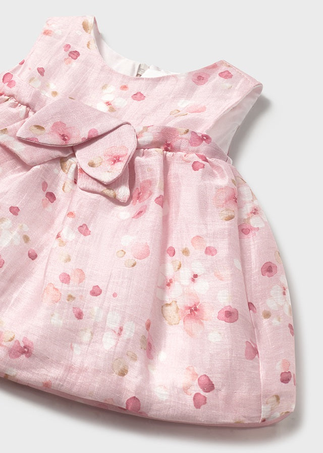 Vestito Stampa Cerimonia Rosa Baby